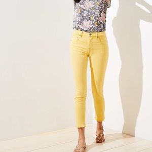 LOFT Yellow Modern Skinny Crop Jeans
